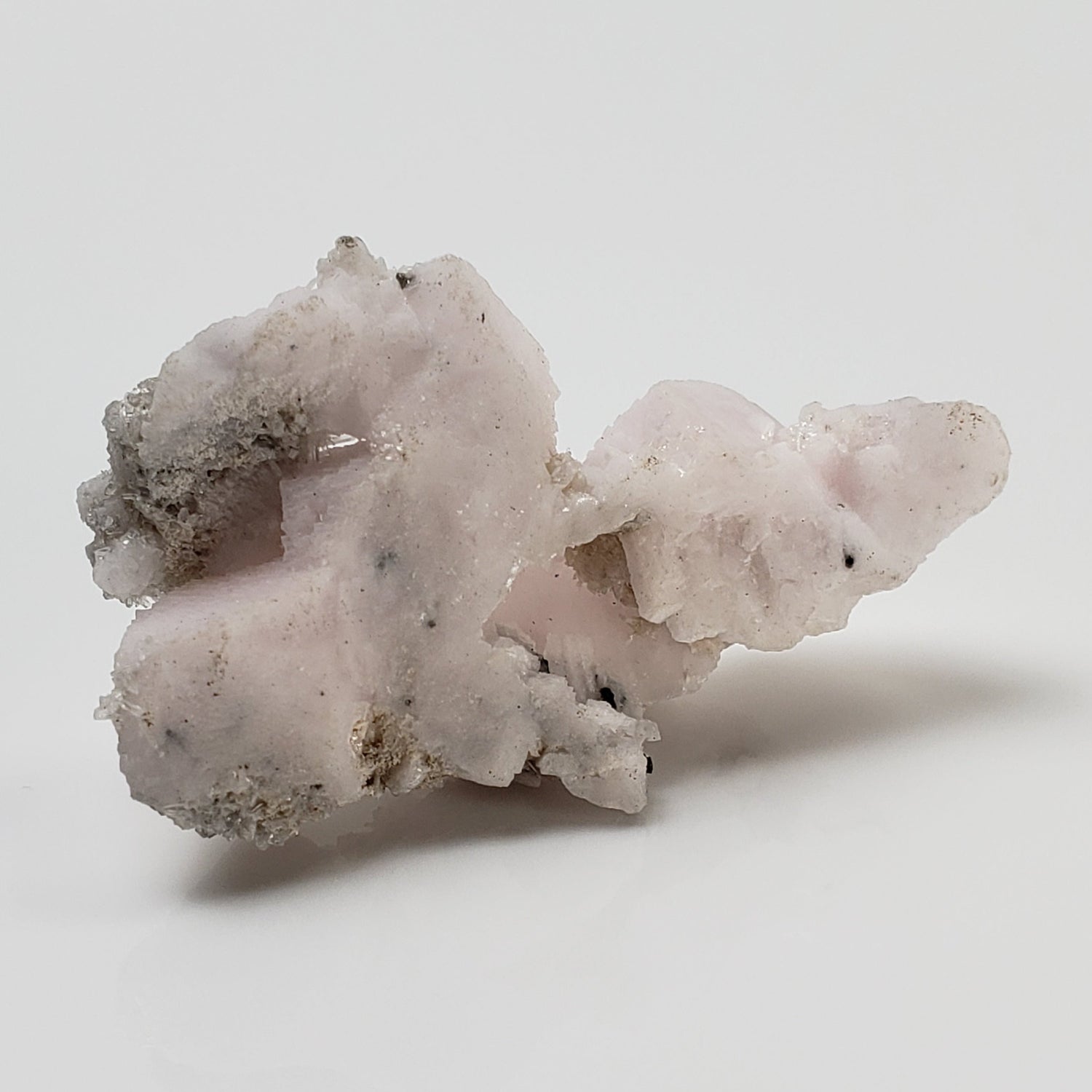  Mangano Calcite with Pyrite Crystal Cluster 9.83 Grams from Lima, Peru 