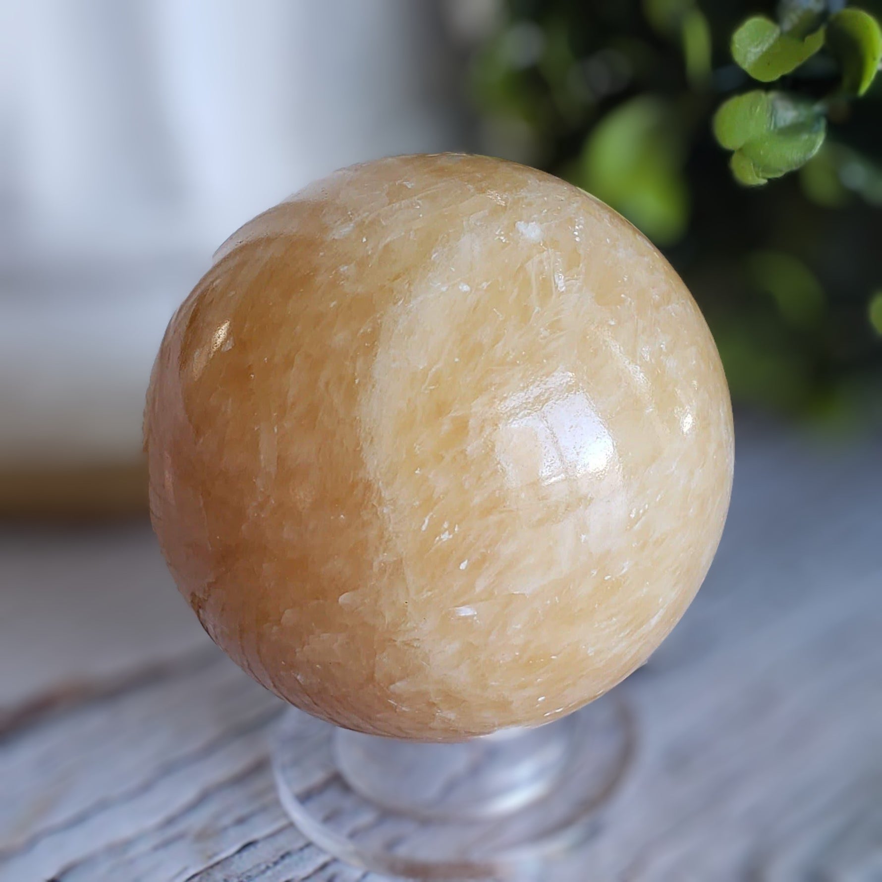  Yellow Jade Sphere 55.5 mm 243.7 grams from China 