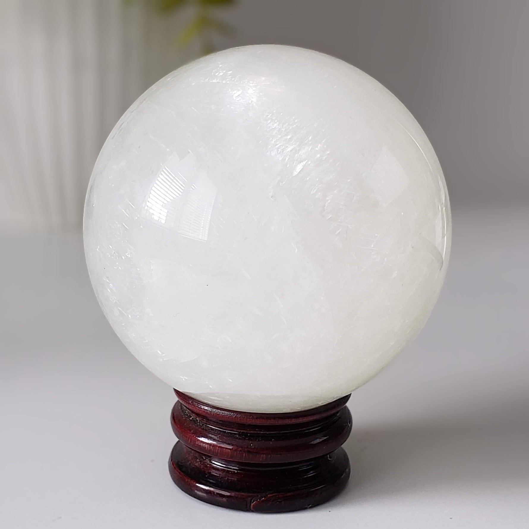 Calcite Sphere | Snow White Crystal Ball | 84 mm, 3.25 in | 865 grams | China