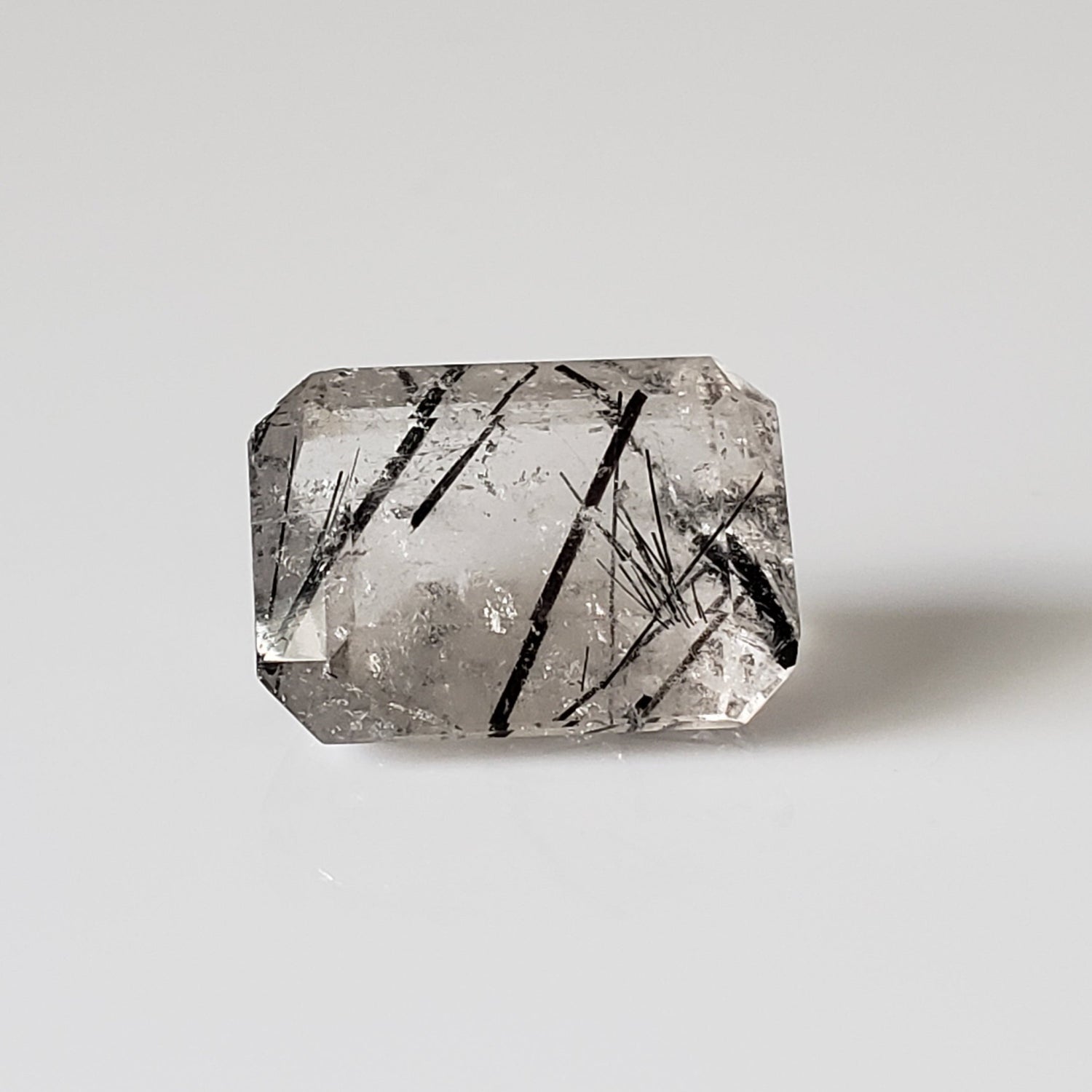 Tourmalinated Quartz | Octagon Cut | 16.8x12.6mm 13.5ct | Brazil