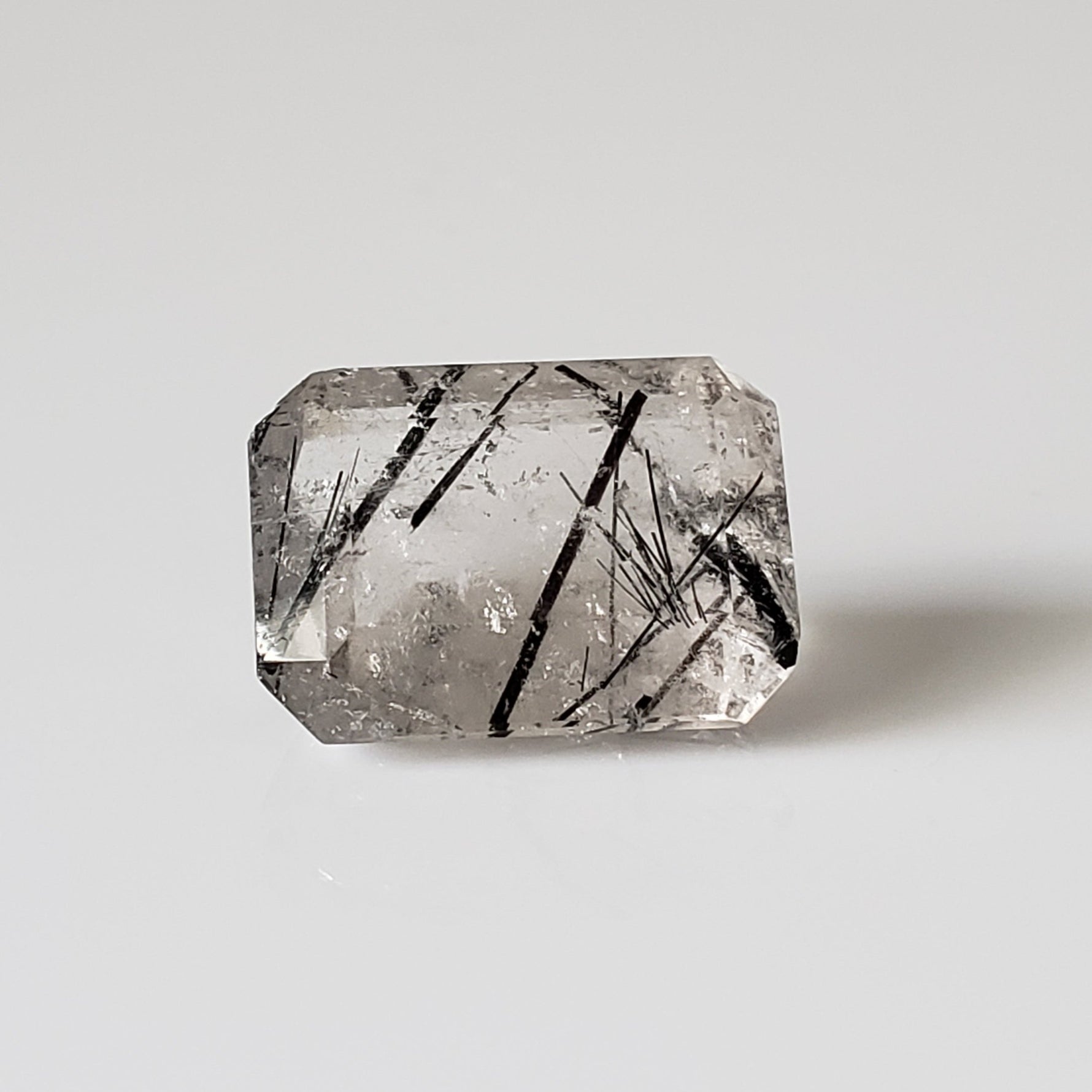  Tourmalinated Quartz | Octagon Cut | 16.8x12.6mm 13.5ct | Brazil 