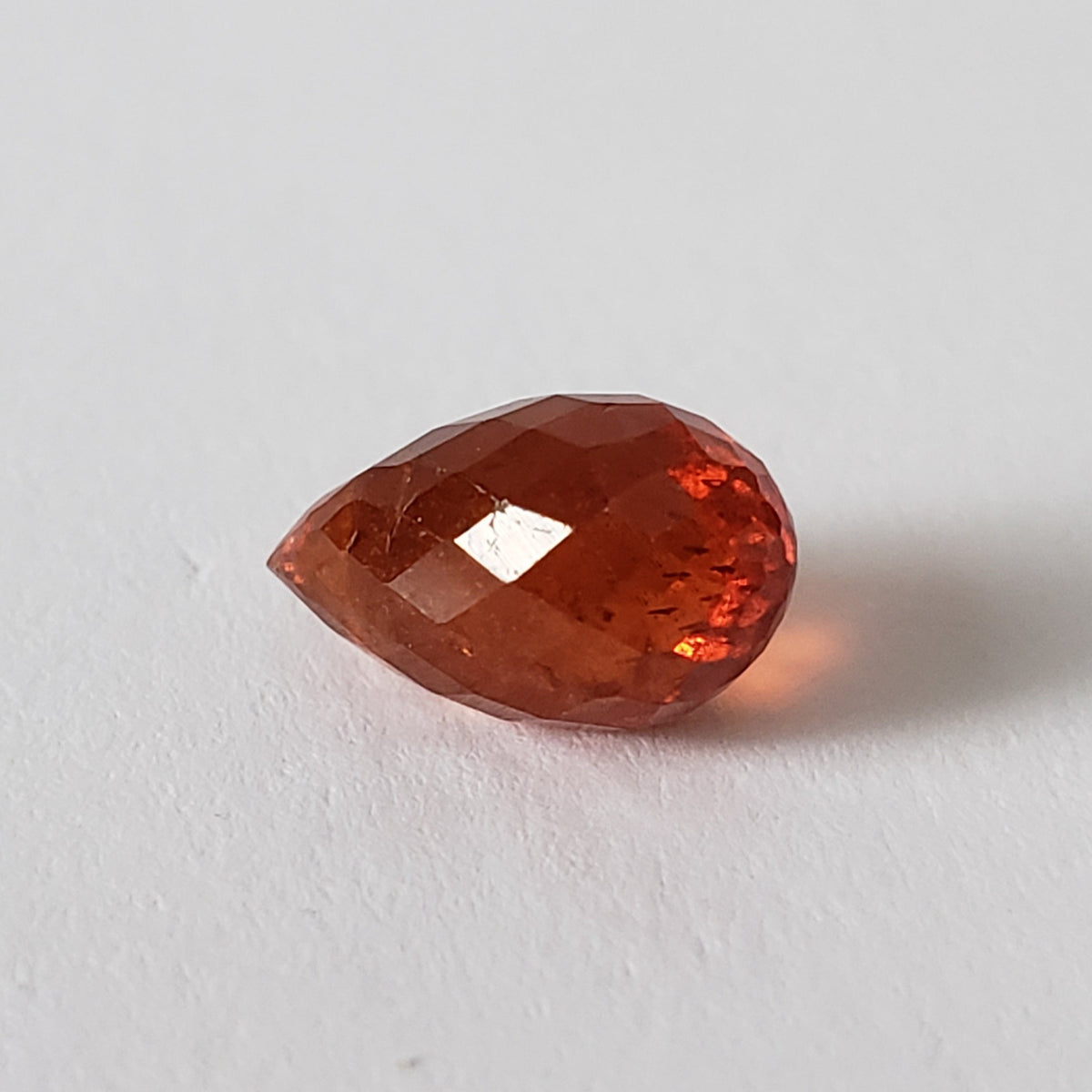  Spessartite Garnet | Briolette | Orange Red | 10x6mm 3.4ct 