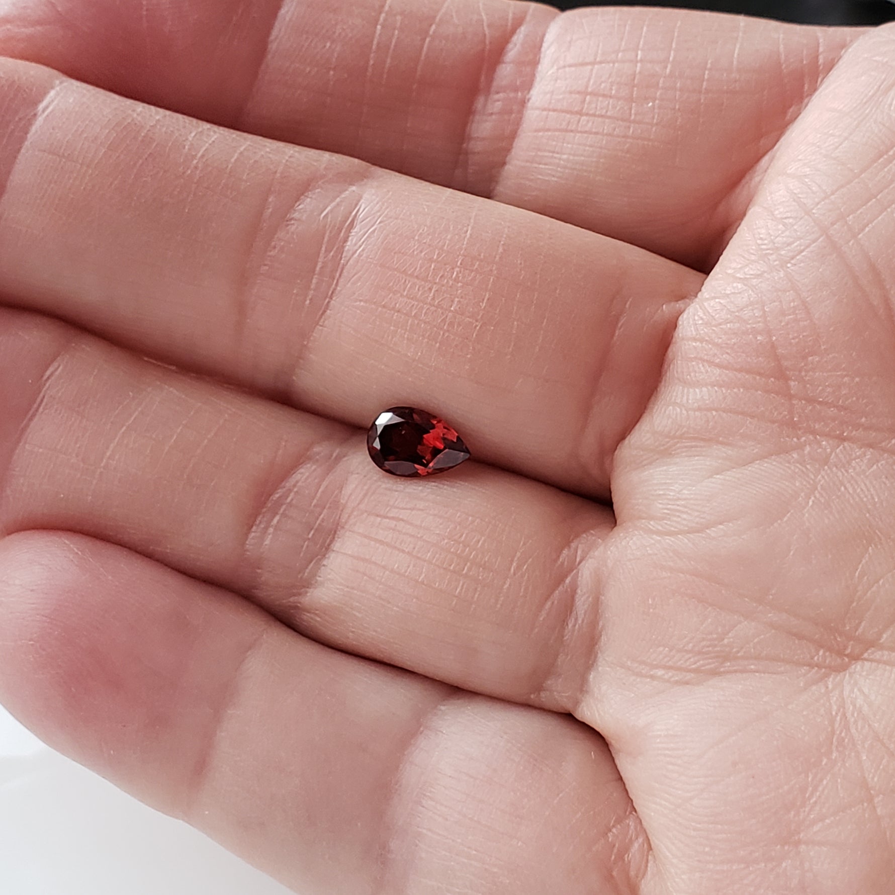   Mozambique Garnet | Pear Shape Cut | Orange Red | 8x5mm 1.1ct 