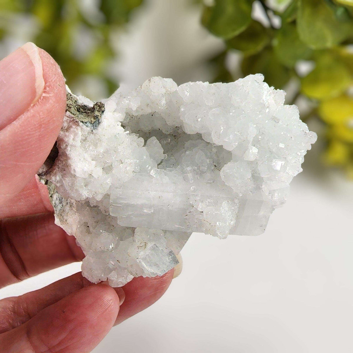  Apophyllite and Prehnite Cluster 86 grams from Mumbai, India 