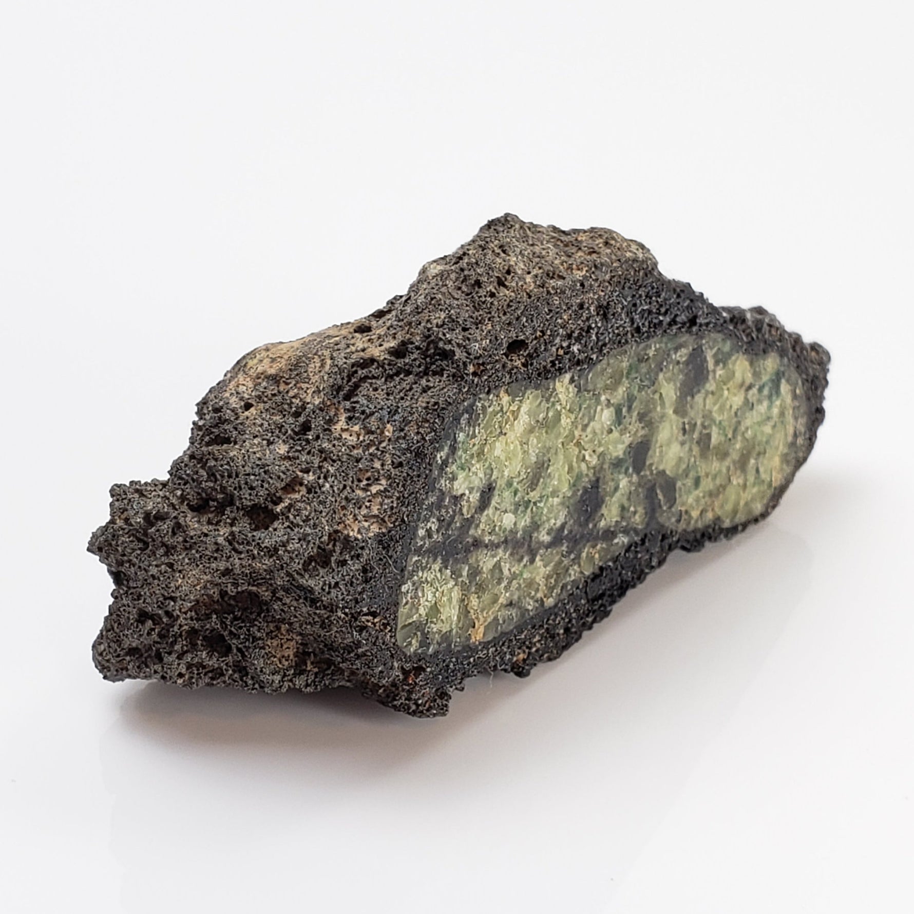  Olivine Volcanic Bomb | Lava Coated Crystal | 38.4 gr | Mt Shadwell Volcano, Australia 