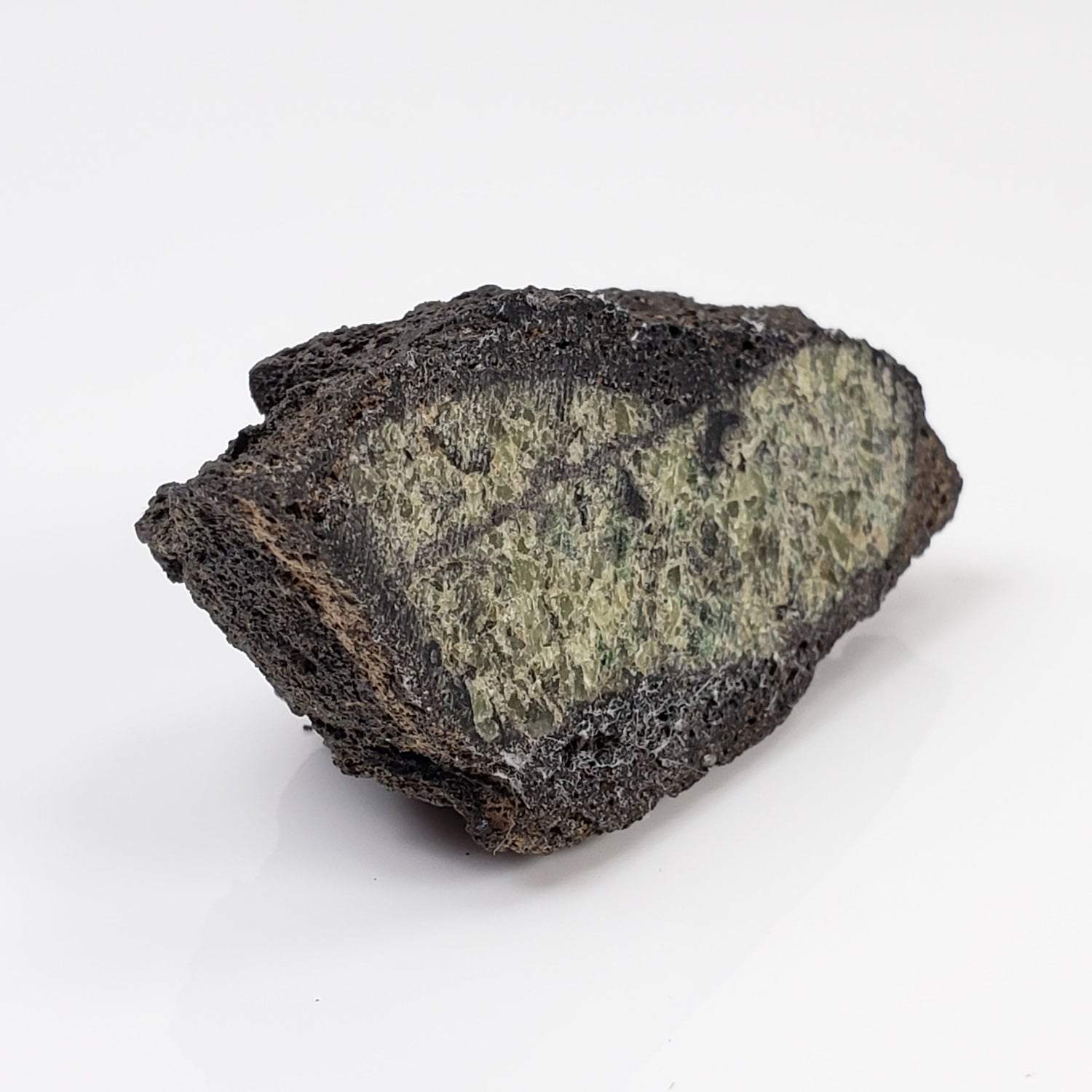   Olivine Volcanic Bomb | Lava Coated Crystal | 34.3 gr | Mt Shadwell Volcano, Australia 