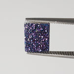   Titanium Druzy | Rectangular Tablet | Mystic Rainbow Drusy | 10.1x8mm 