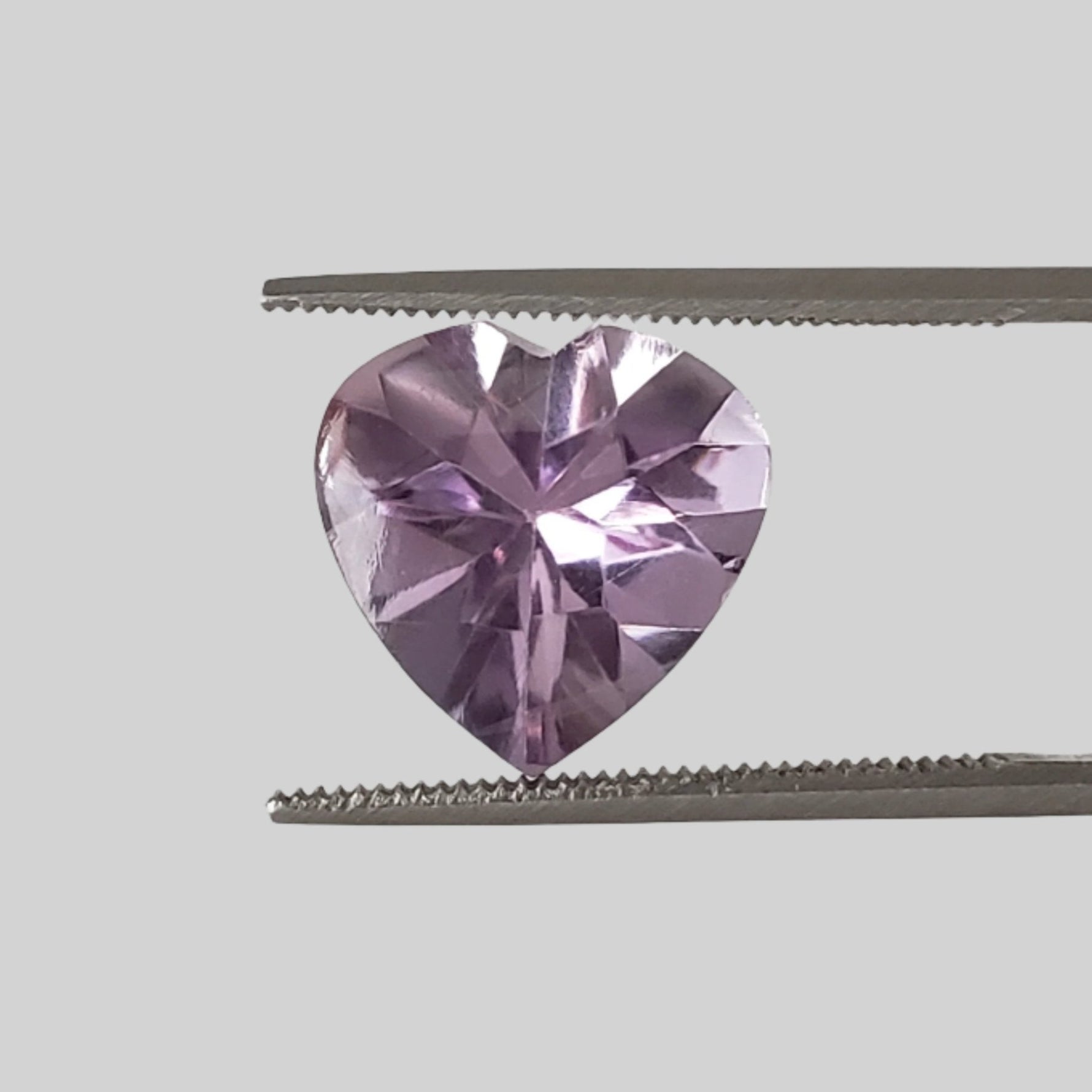 Amethyst | Heart Shape | Faceted Bottom Cabochon Top | Purple | 12mm 4.2ct