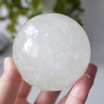 Calcite Sphere | Snow White Crystal Ball | 84 mm, 3.25 in | 865 grams | China