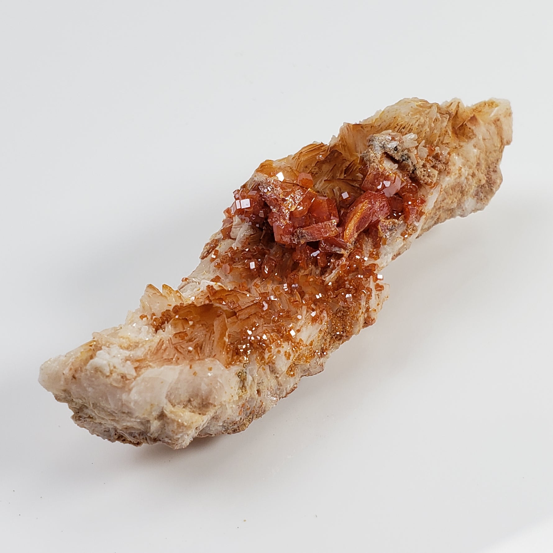  Vanadinite on Barite Crystal | 37.8 grams | Mibladen, Morocco 