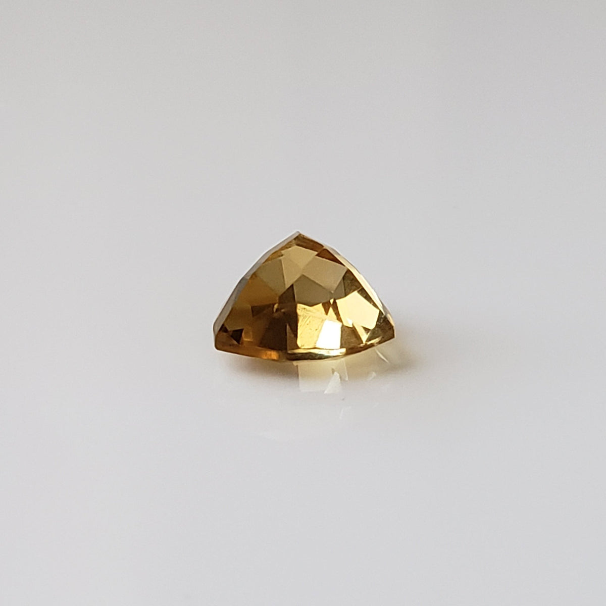   Madeira Citrine | Trilliant Cut | Golden Yellow | 9mm 