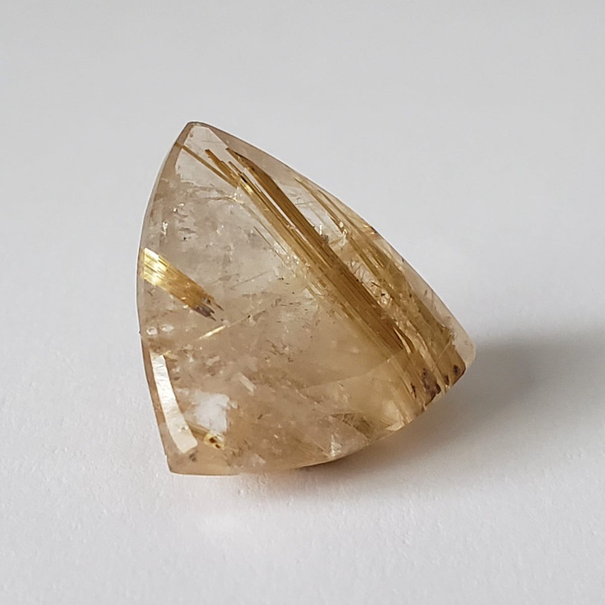  Rutilated Quartz | Trilliant Cut | 18mm | Brazil 