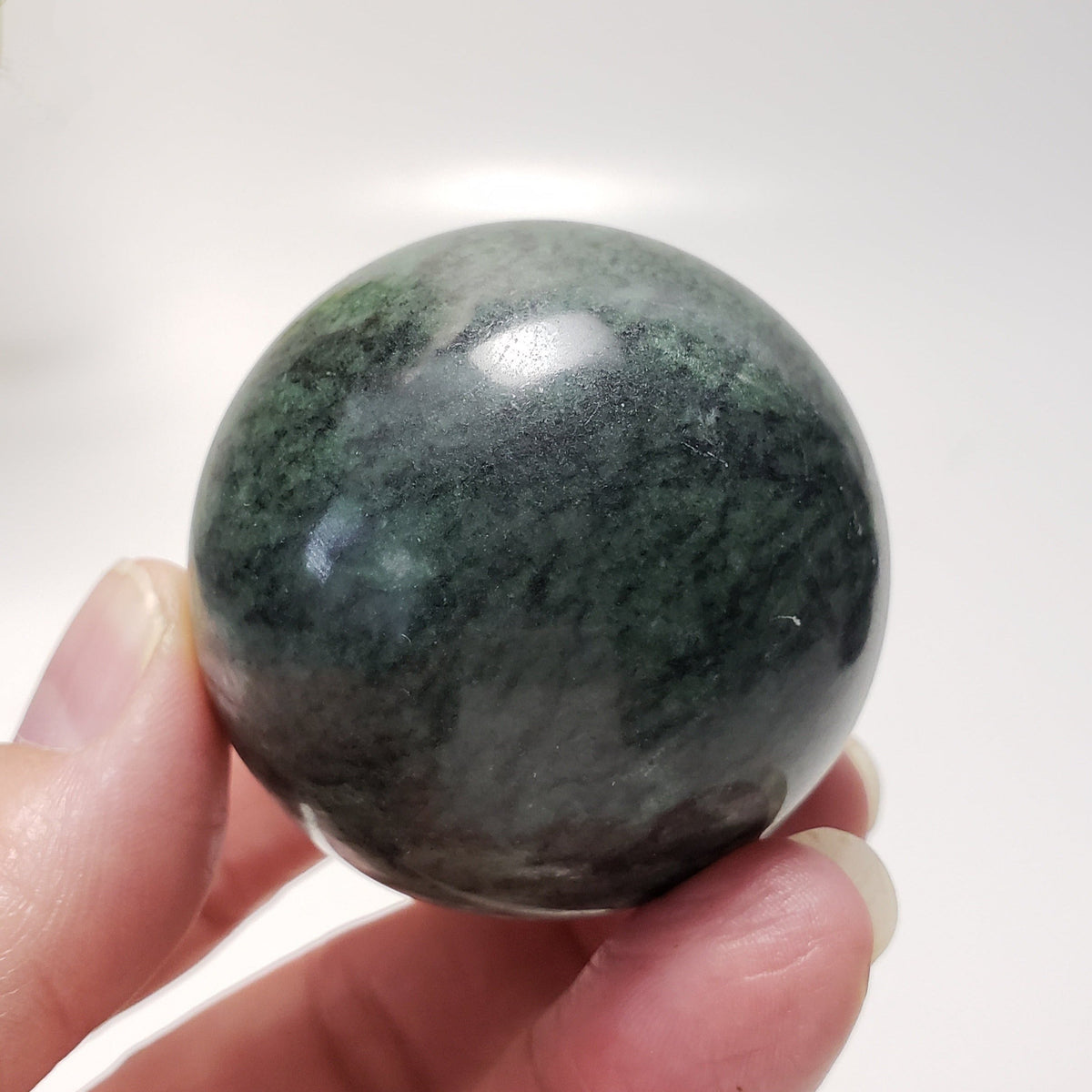 Siberian Jade Sphere | 50.25 mm, 2 in | 180.3 grams | Russia