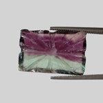  Fluorite Carved Fluorite Cabochon Multi Color 18.5x12mm 