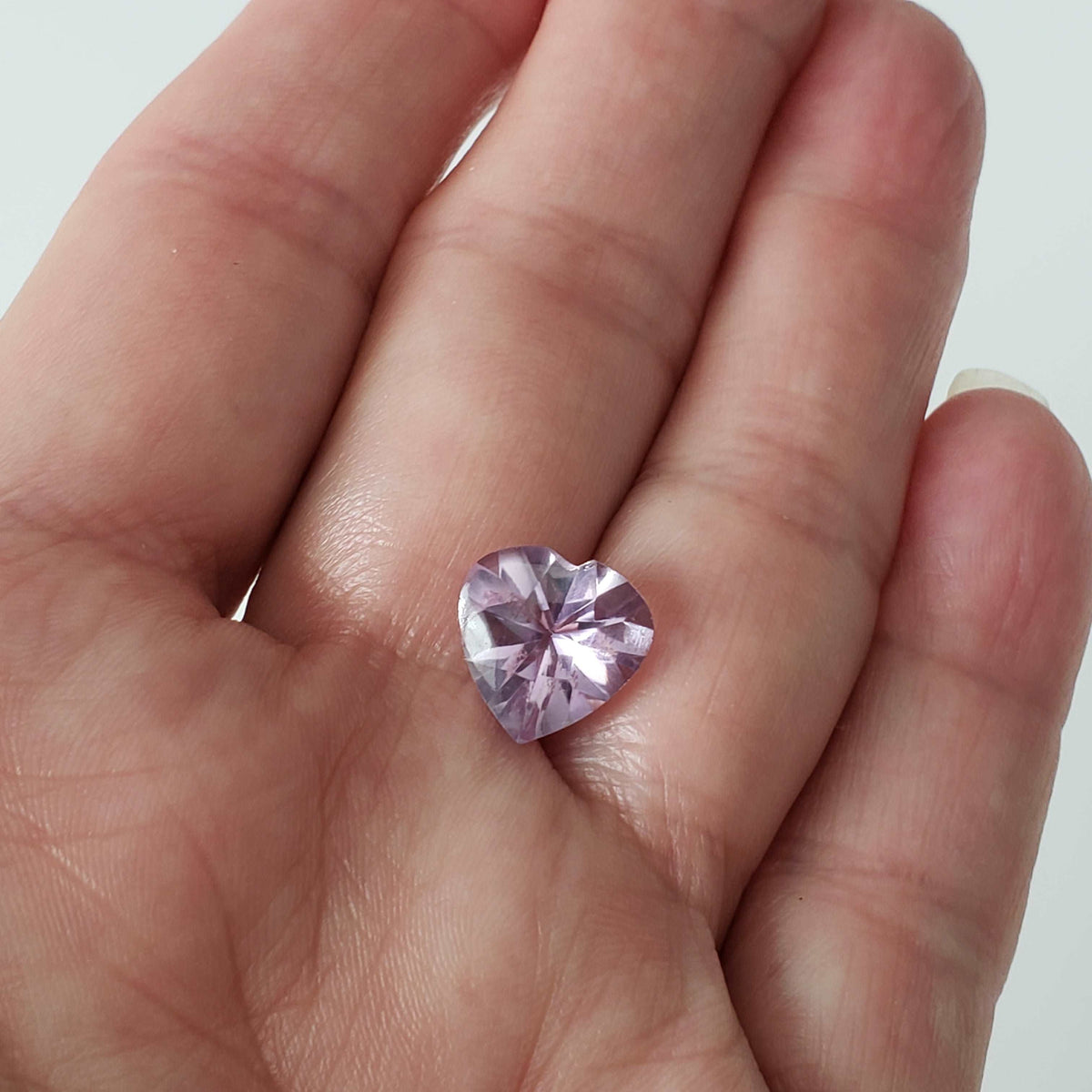 Amethyst | Heart Shape | Faceted Bottom Cabochon Top | Purple | 12mm 4.2ct