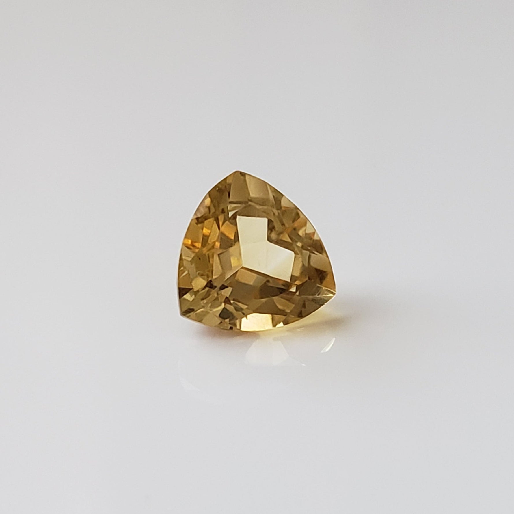   Madeira Citrine | Trilliant Cut | Golden Yellow | 9mm 