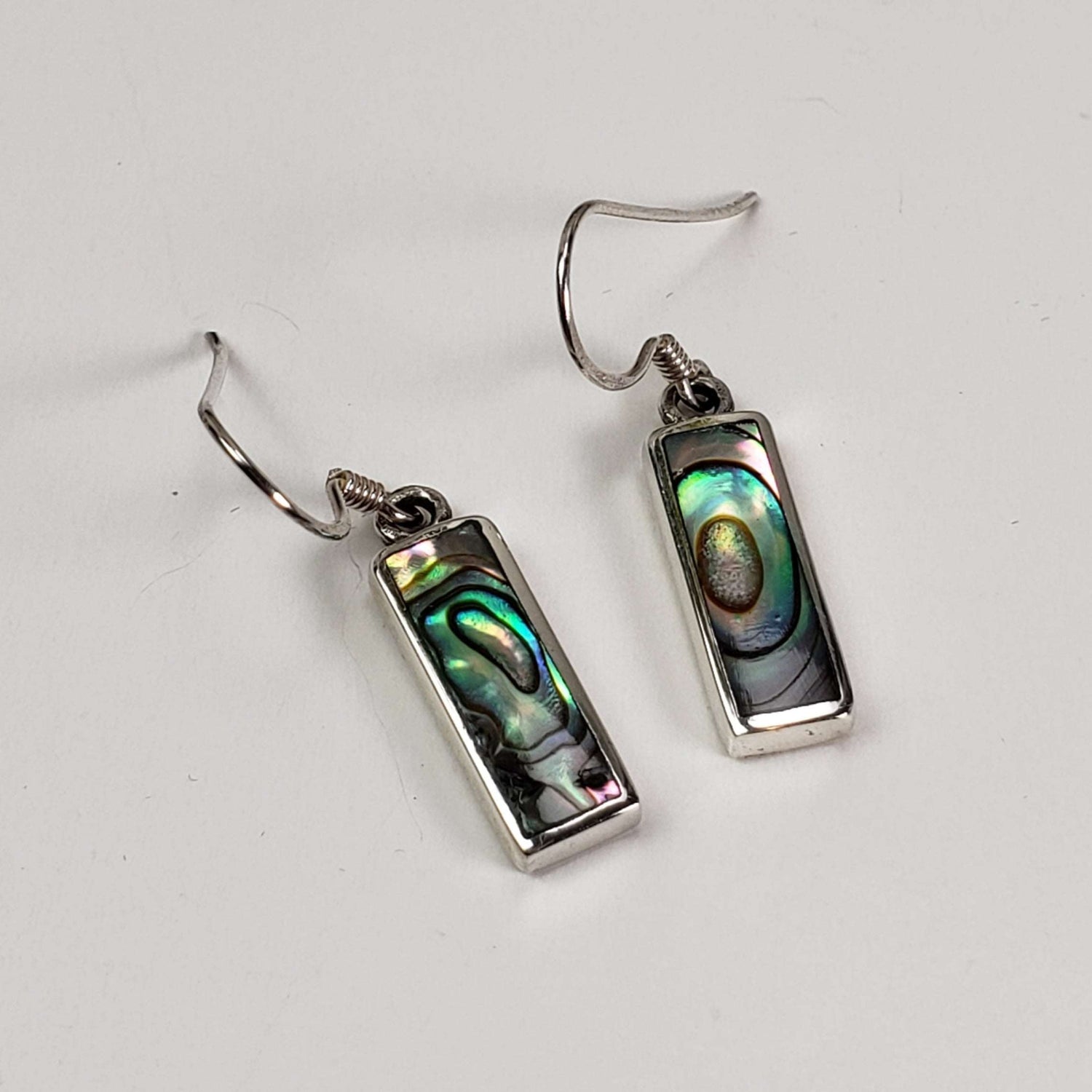 Abalone Silver Dangle Earrings | 925 Sterling Silver | Thailand