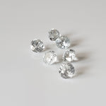 Zircon | 6 Piece Lot | Round Diamond Cut | White | 3.6-3.7mm | Cambodia