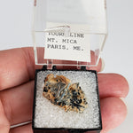   Natural Tourmaline Cluster | Perky Box Thumbnail Specimen | Mount Mica Quarry | Paris, Oxford County, Maine, USA 