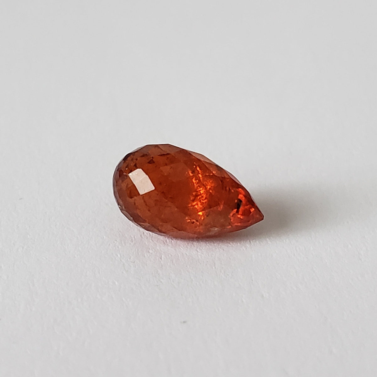  Spessartite Garnet | Briolette | Orange Red | 10x6mm 3.4ct 