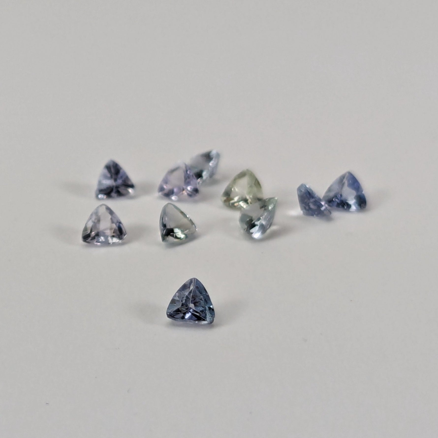  Tanzanite | 10 Piece Tanzanite Parcel | Trilliant Cut | 1.11tcw 