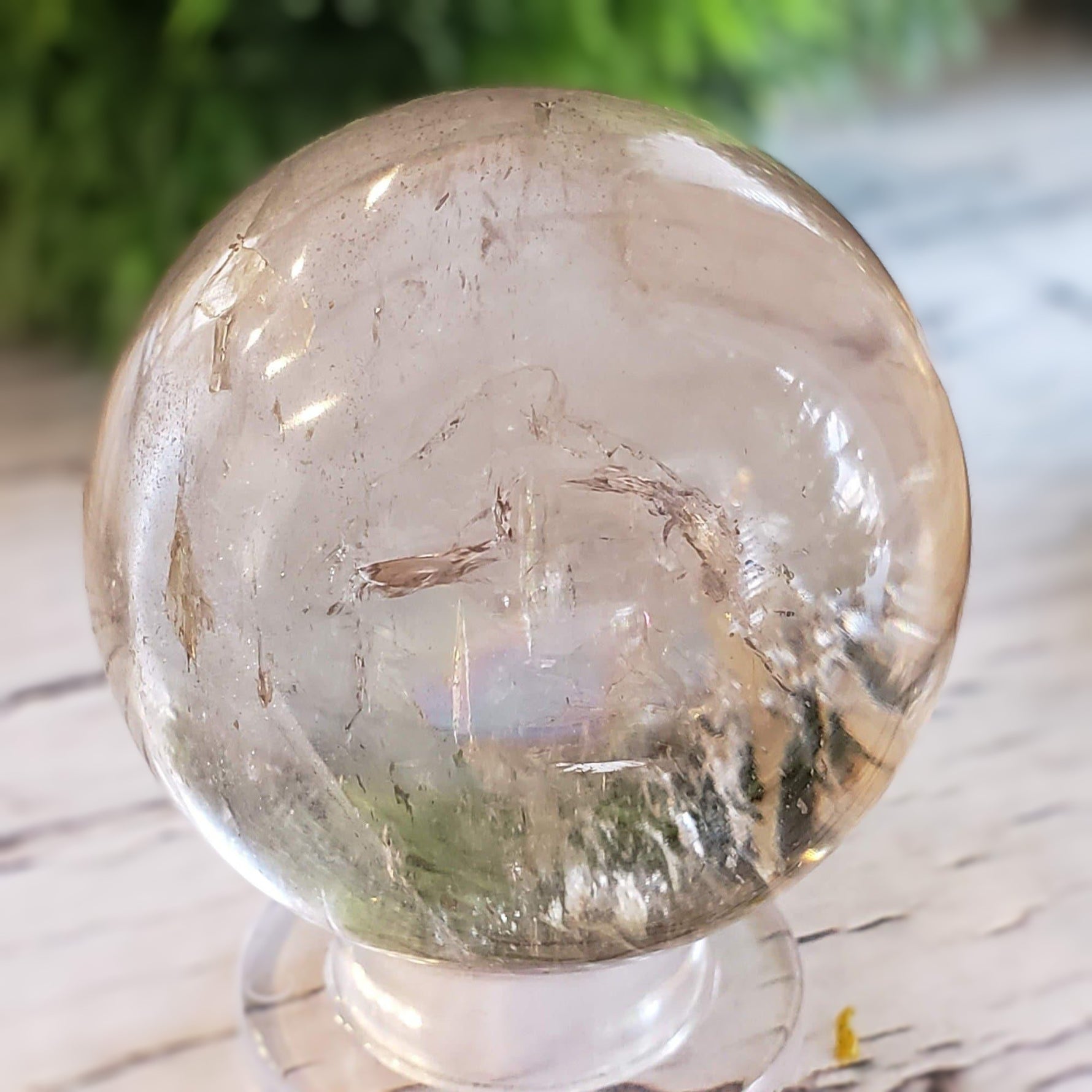  Clear Calcite Sphere 53 mm, 2.1 in 209 grams from Brazil 