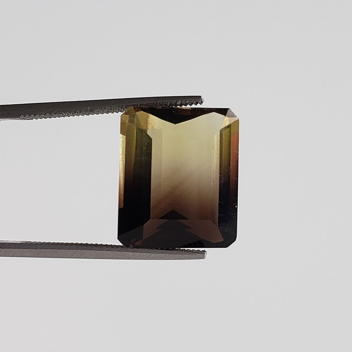  Citrine | Octagon Cut | Lemon-Black Bi-Color | 14x12mm 