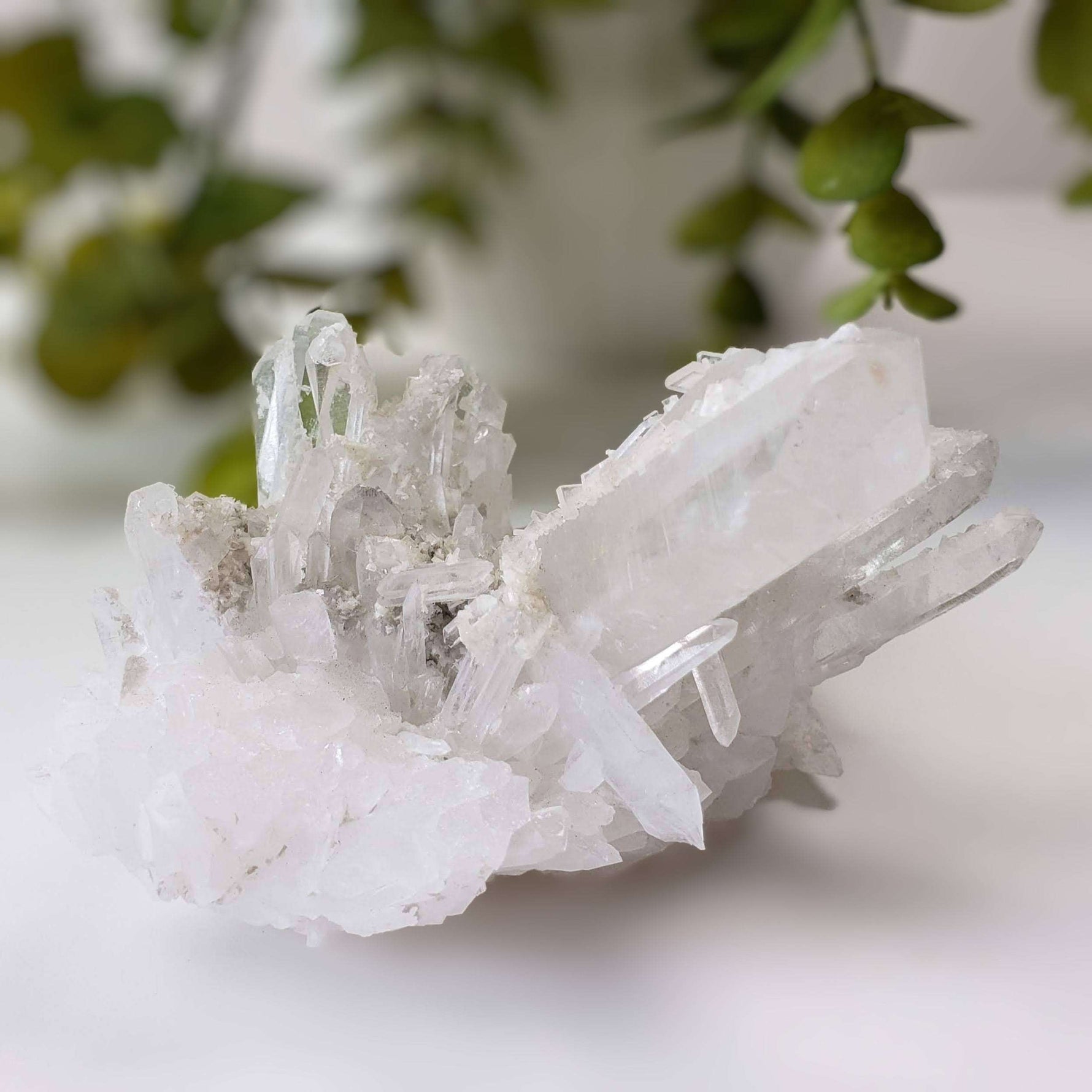  Barite Crystals on Quartz Points 228.77 gr from Le Shan, Sichuan Province, China 