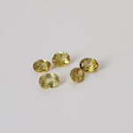  Sphene | 5 Piece Loose Gemstone Lot | Oval Cut | Canary Yellow | Mix Size Lot 