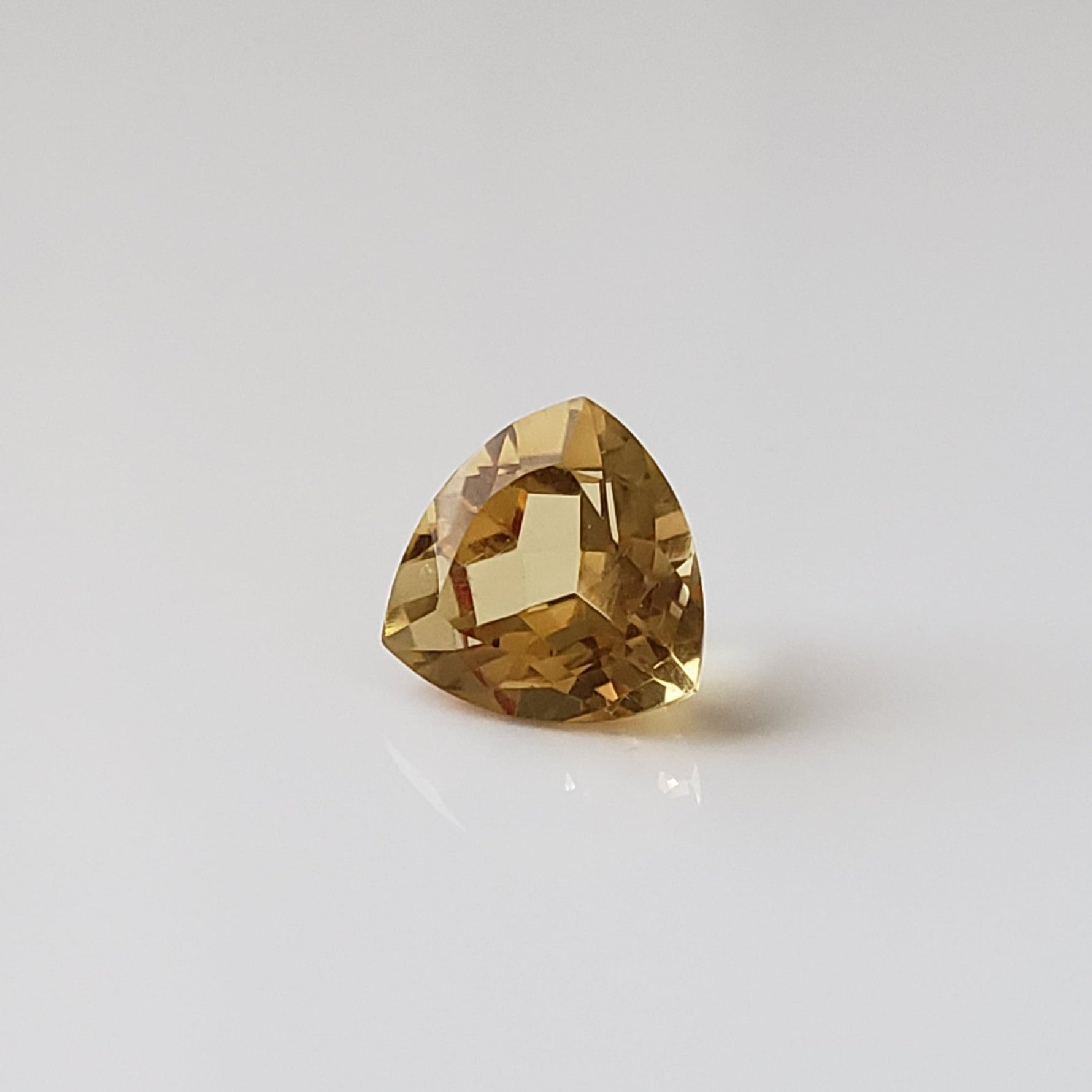   Madeira Citrine | Trilliant Cut | Golden Yellow | 9mm 