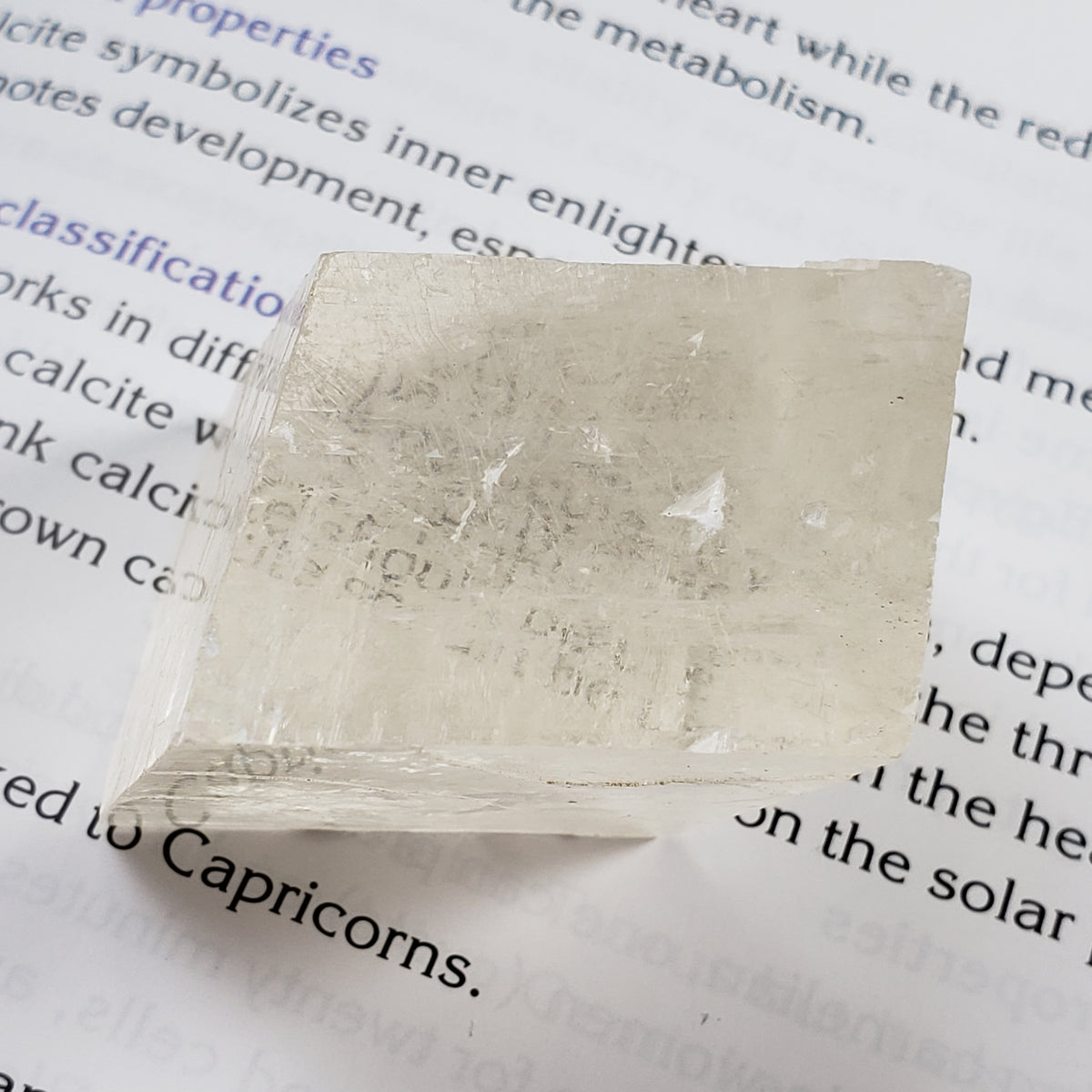 D - Optical Calcite | 60.8 Grams | China