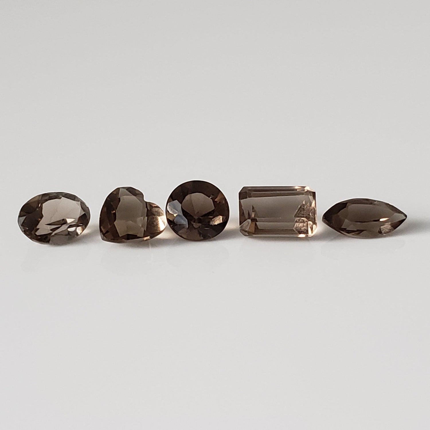 Smoky Quartz | 5 Piece Lot | Mixed Shapes and Sizes | 3.9tcw