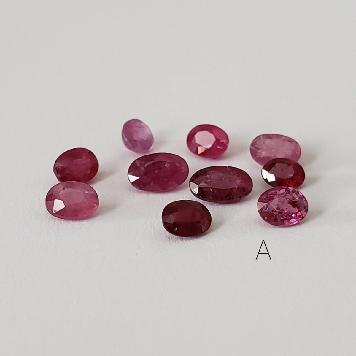  10 Piece Ruby Lot Oval Cut 2.5 - 2.7tcw 