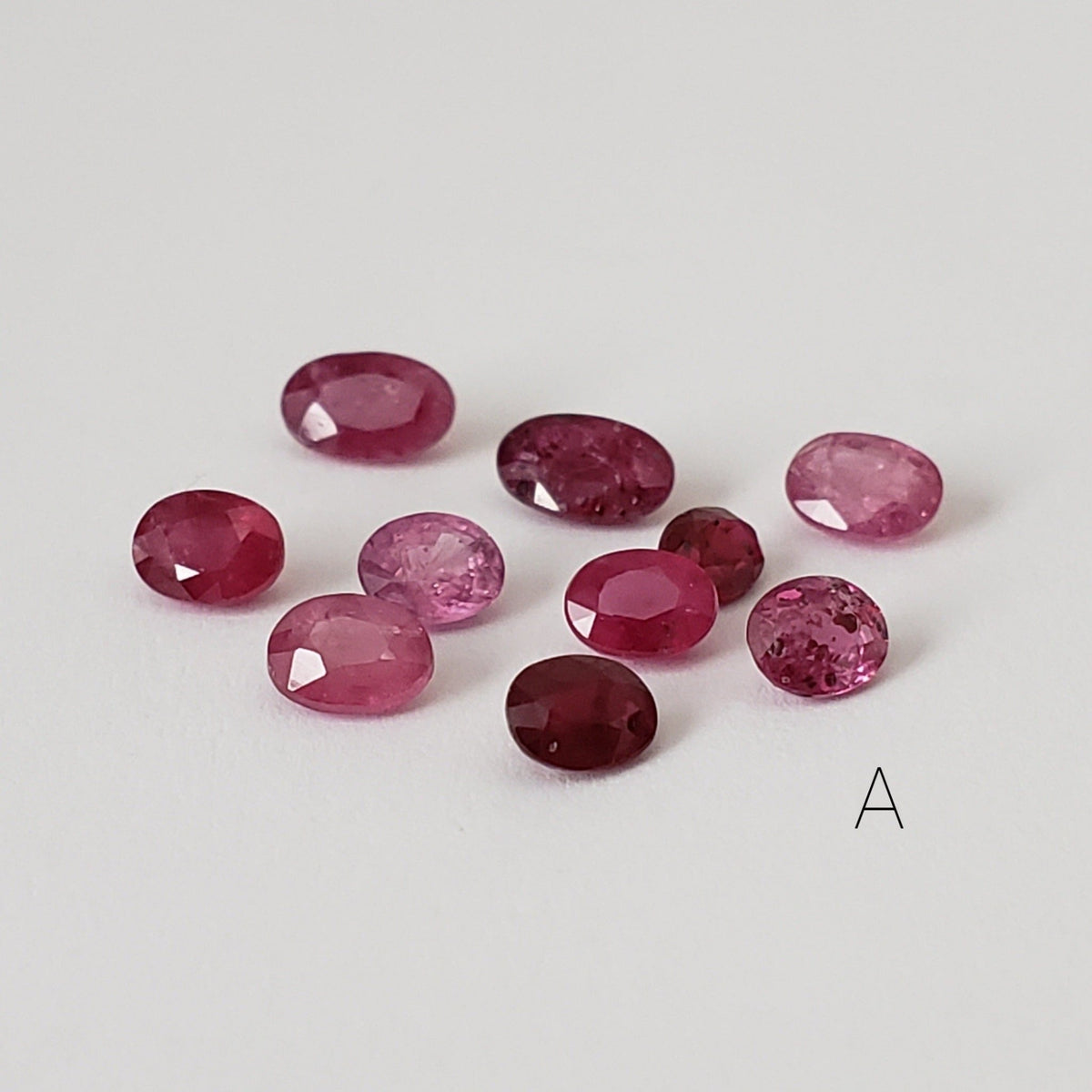  10 Piece Ruby Lot Oval Cut 2.5 - 2.7tcw 