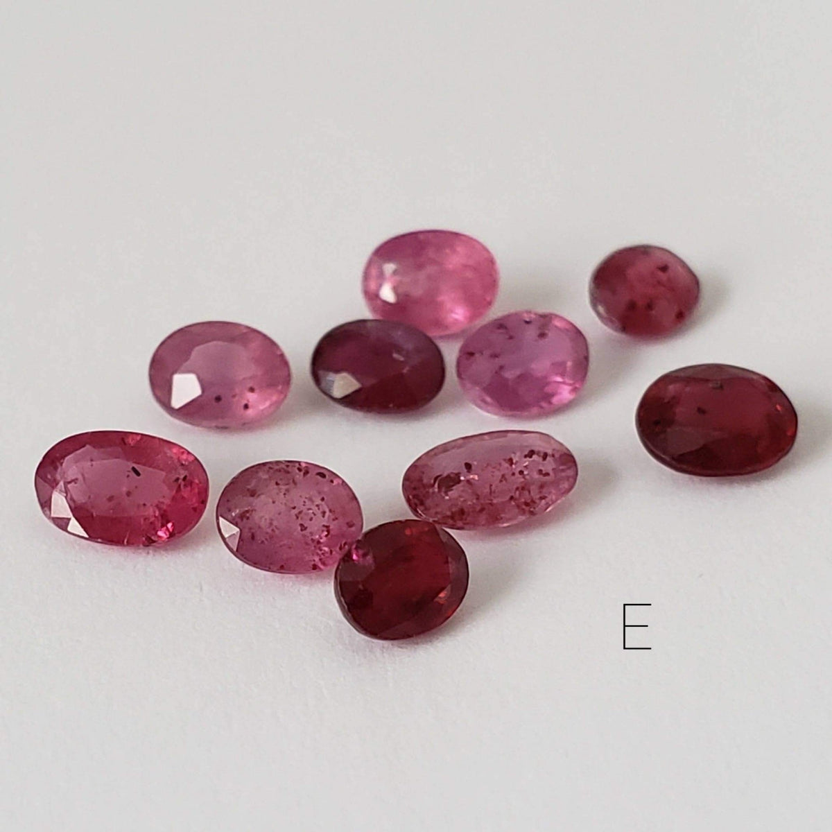  10 Piece Ruby Lot Oval Cut 2.5 - 2.7tcw 