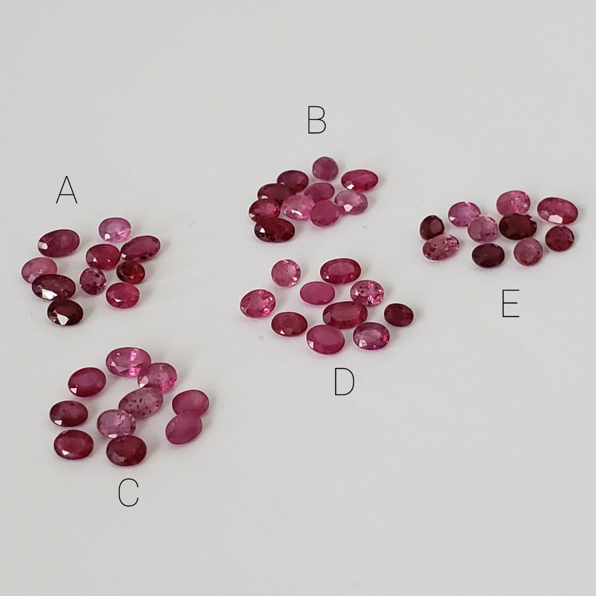  10 Piece Ruby Lot Oval Cut 2.5 - 2.7tcw 