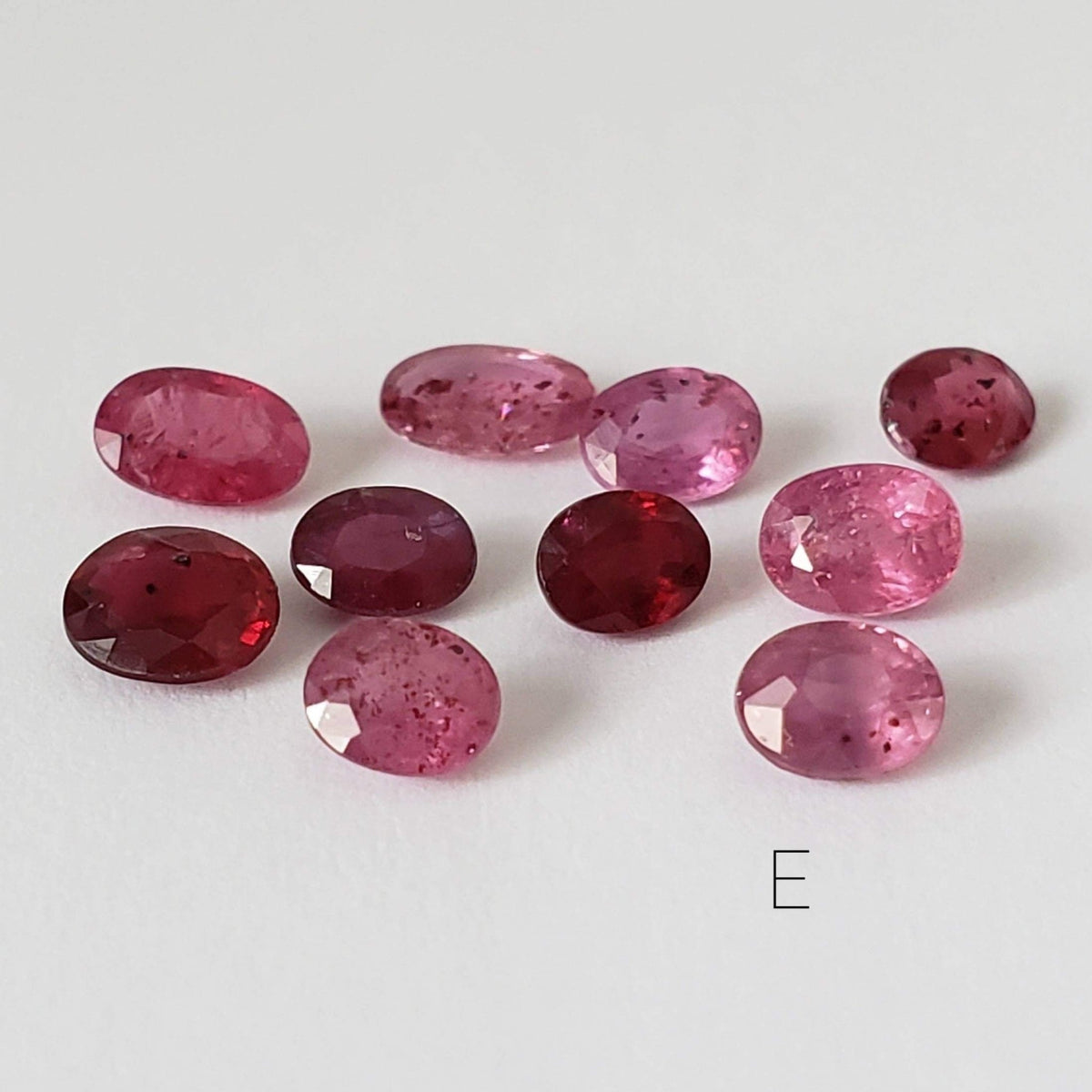  10 Piece Ruby Lot Oval Cut 2.5 - 2.7tcw 