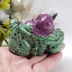 Ruby Zoisite Buddha Carving | Laughing Hotei | Unheated, Natural , Fluorescent | 372 gr | Tanzania