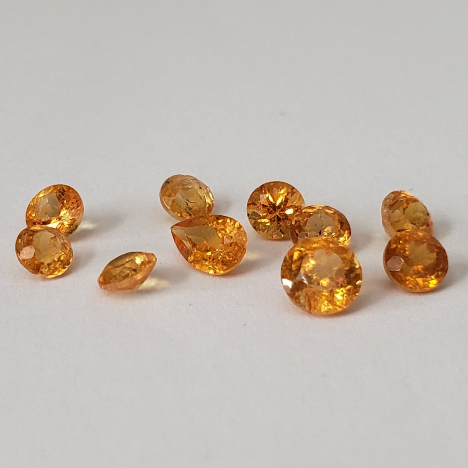 Spessartite Garnet | 10 piece Lot | Mixed Shapes and sizes | 4.4tcw