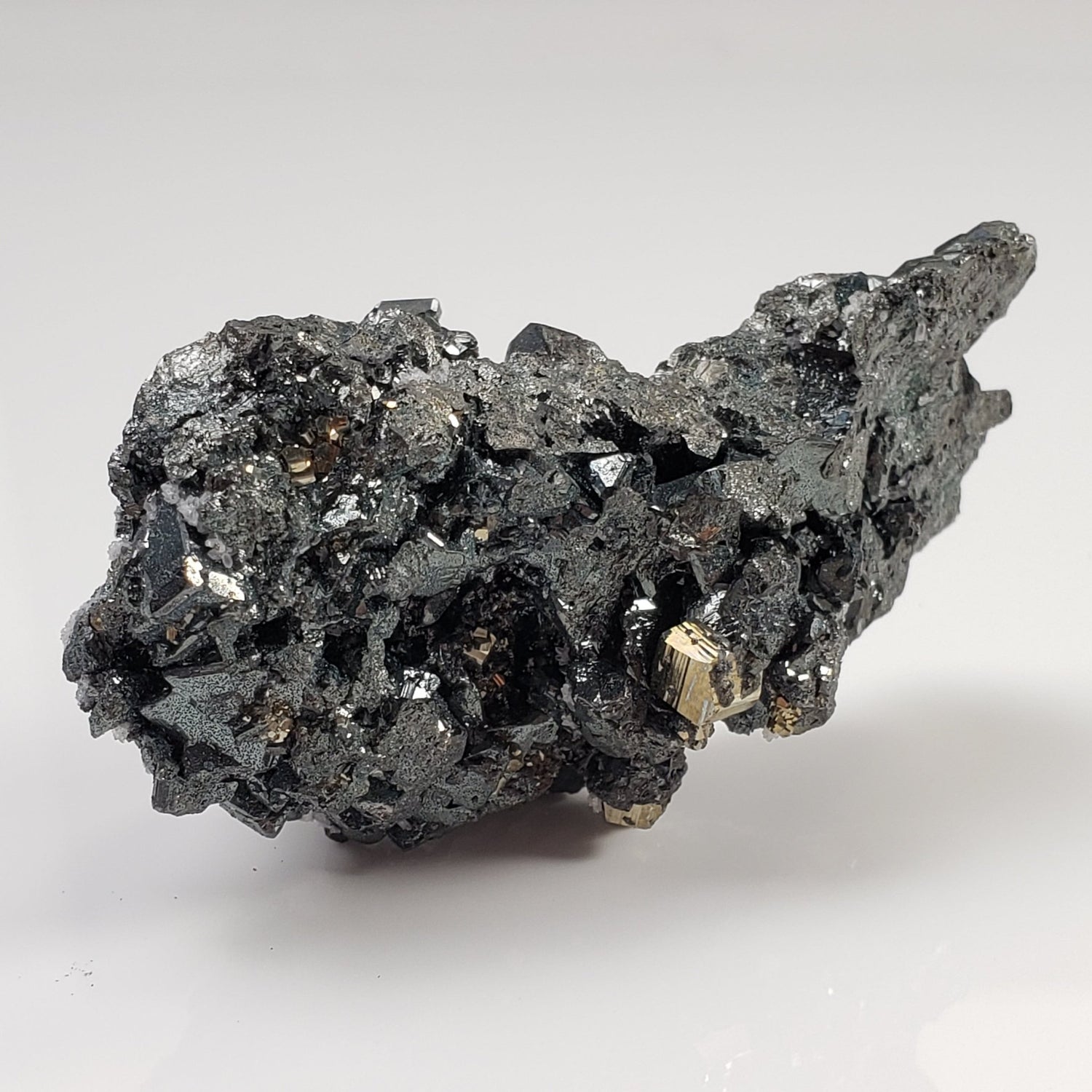 Tetrahedrite, Pyrite and Calcite Crystal Cluster | 43.8 Grams | Lima, Peru 2