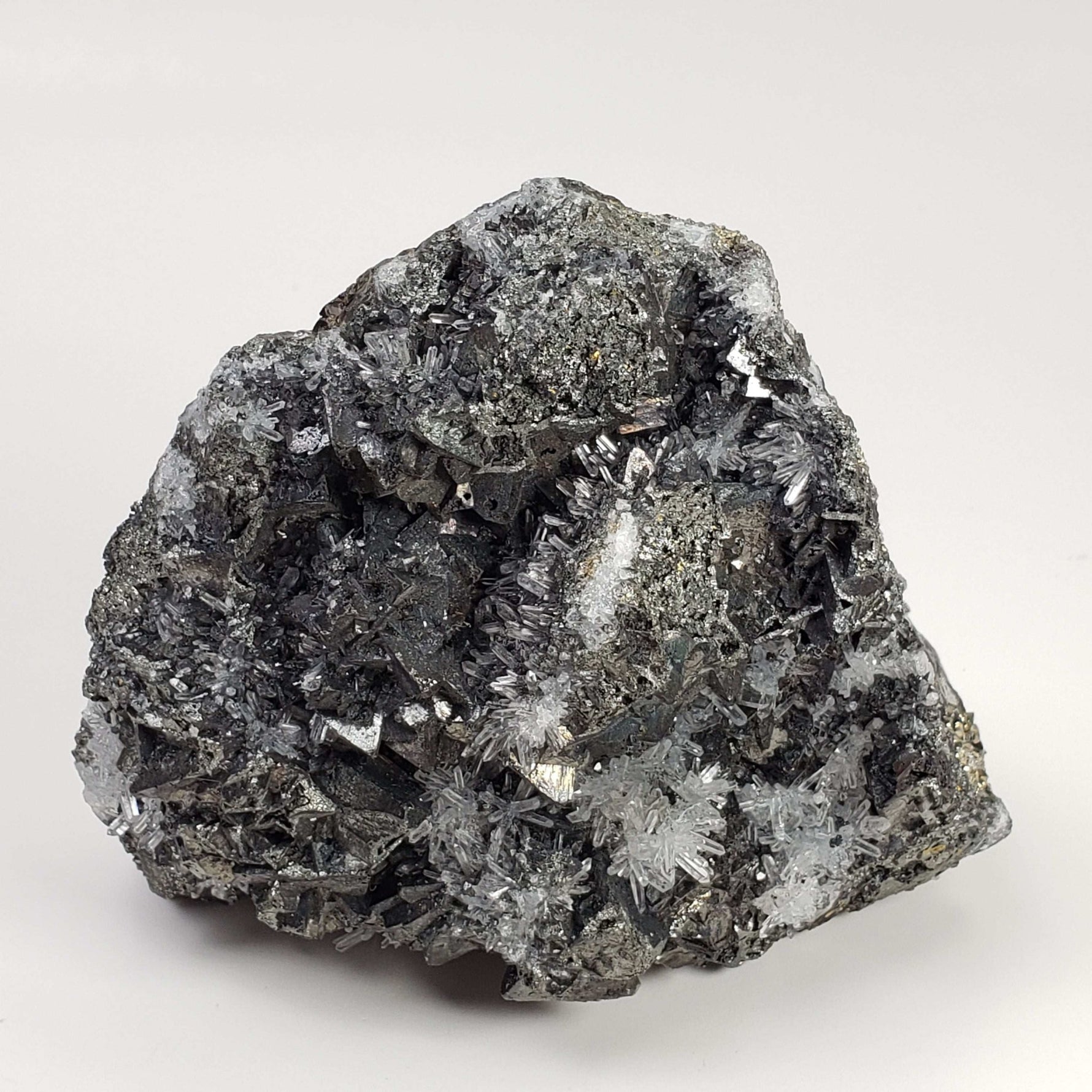   Tetrahedrite, Pyrite and Quartz Crystal Cluster | 904 Grams | Lima Peru 