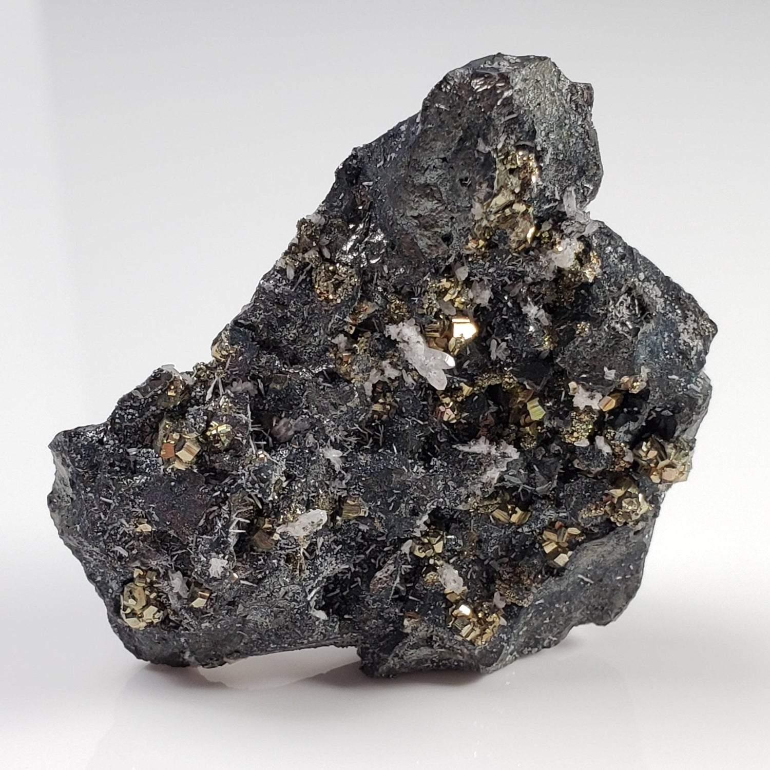 Tetrahedrite, Pyrite, Calcite and Quartz Crystal Cluster | 45 Grams | Lima Peru 2