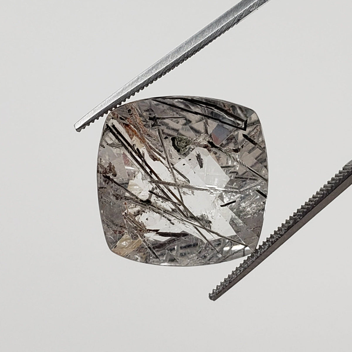 Tourmalinated Quartz | Cushion Cut | 16.8mm 14.5ct | Brazil