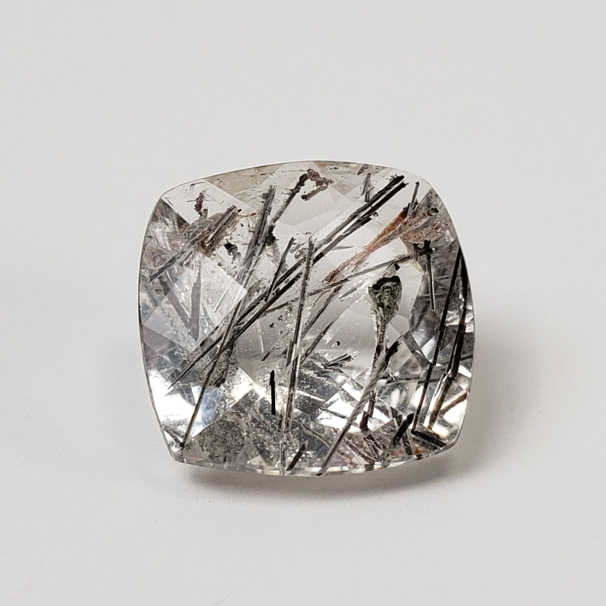 Tourmalinated Quartz | Cushion Cut | 16.8mm 14.5ct | Brazil