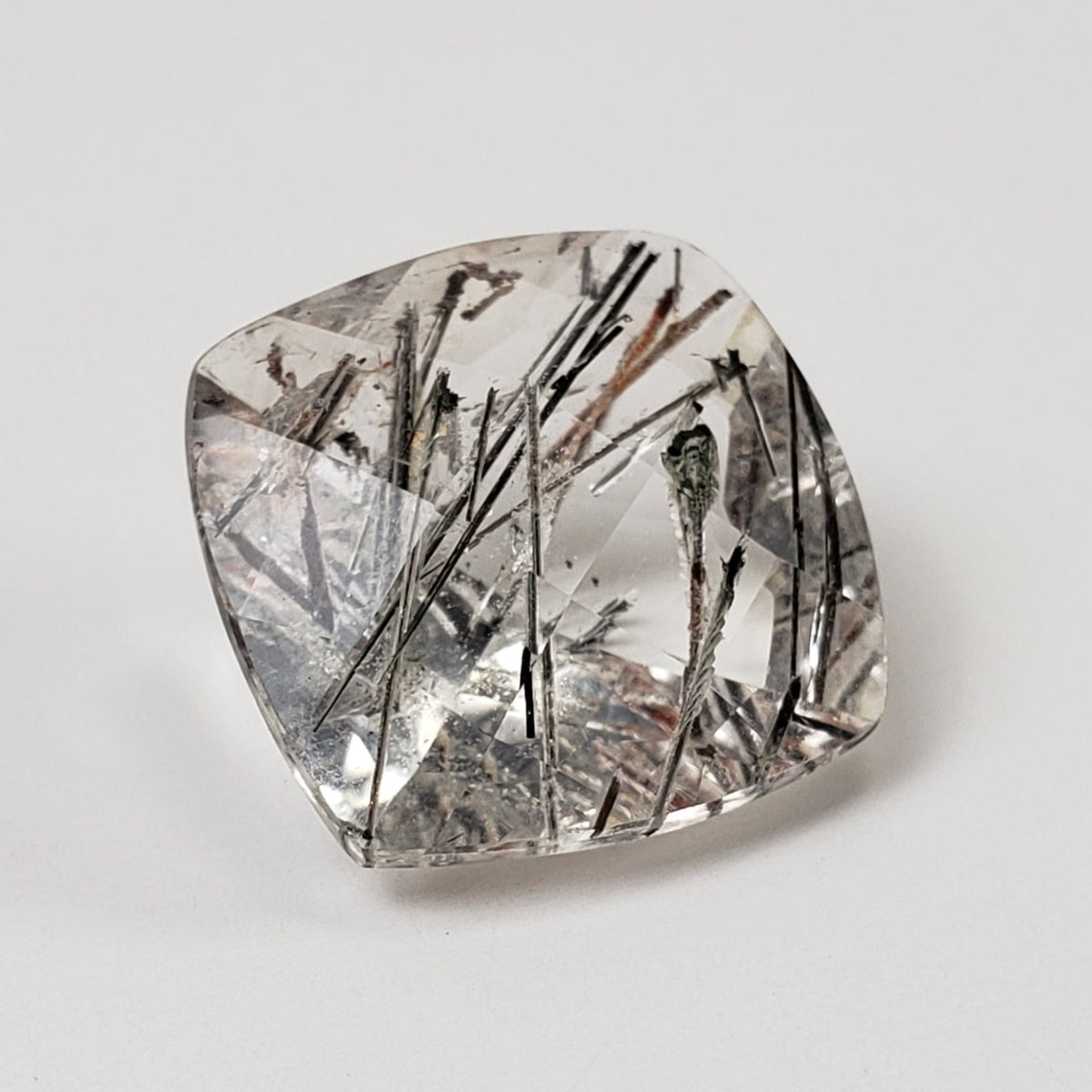 Tourmalinated Quartz | Cushion Cut | 16.8mm 14.5ct | Brazil