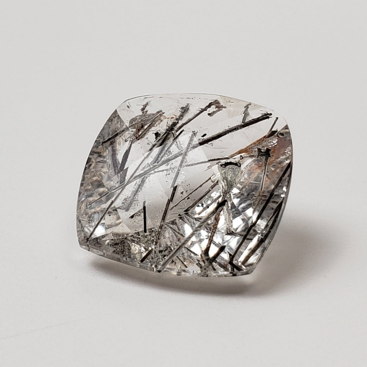 Tourmalinated Quartz | Cushion Cut | 16.8mm 14.5ct | Brazil