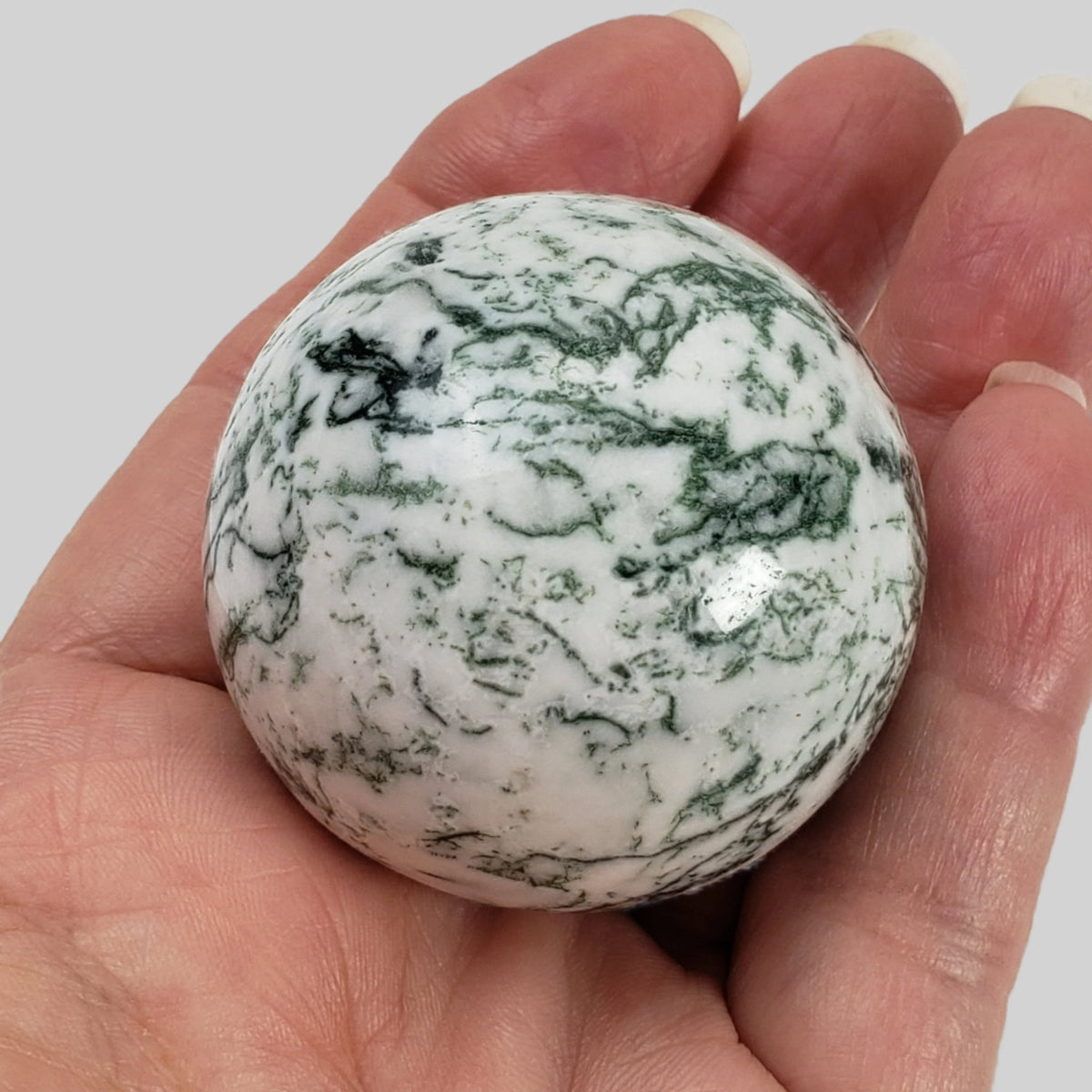   Tree Agate Sphere | 48 mm, 1.9 inches | 145 grams 