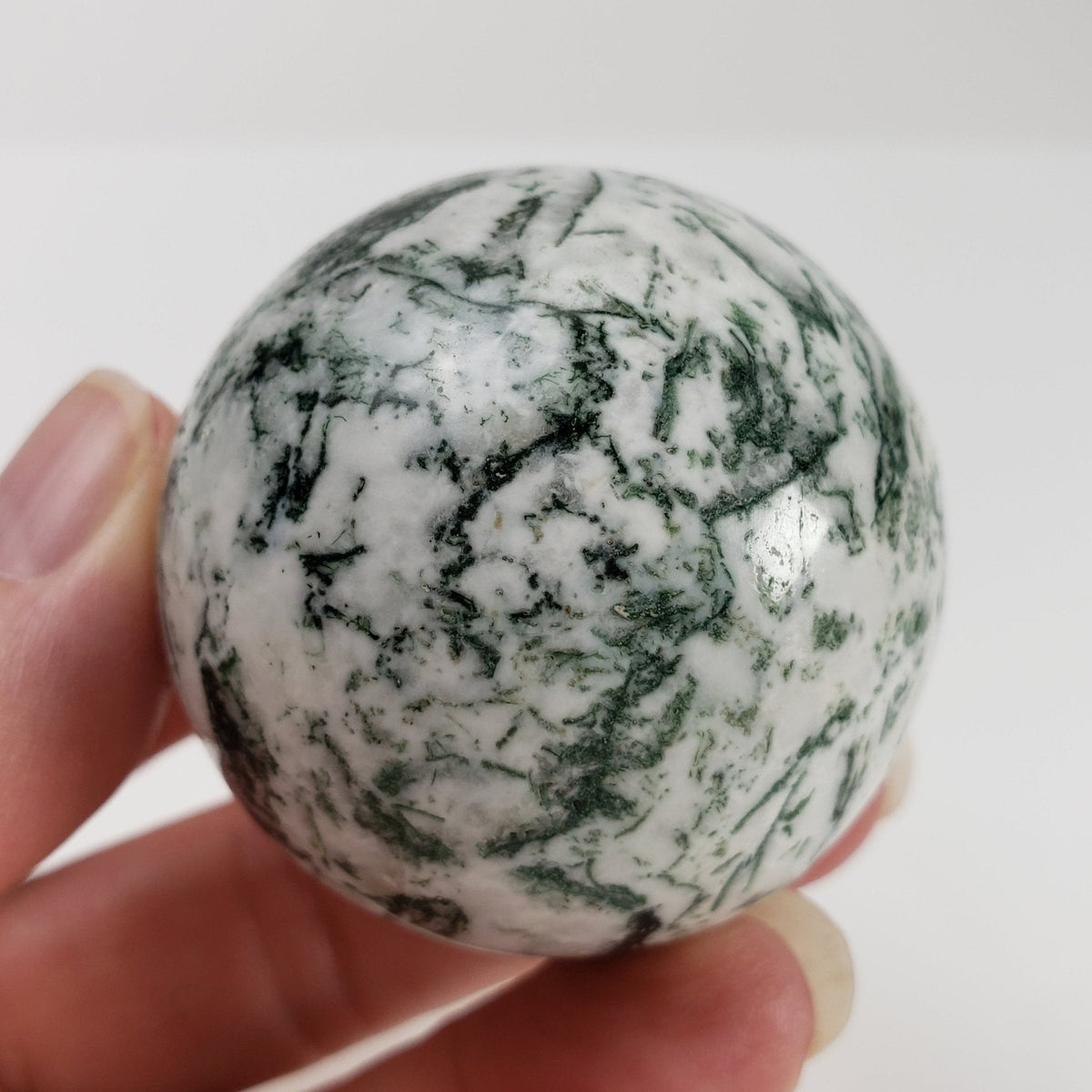   Tree Agate Sphere | 48 mm, 1.9 inches | 145 grams 