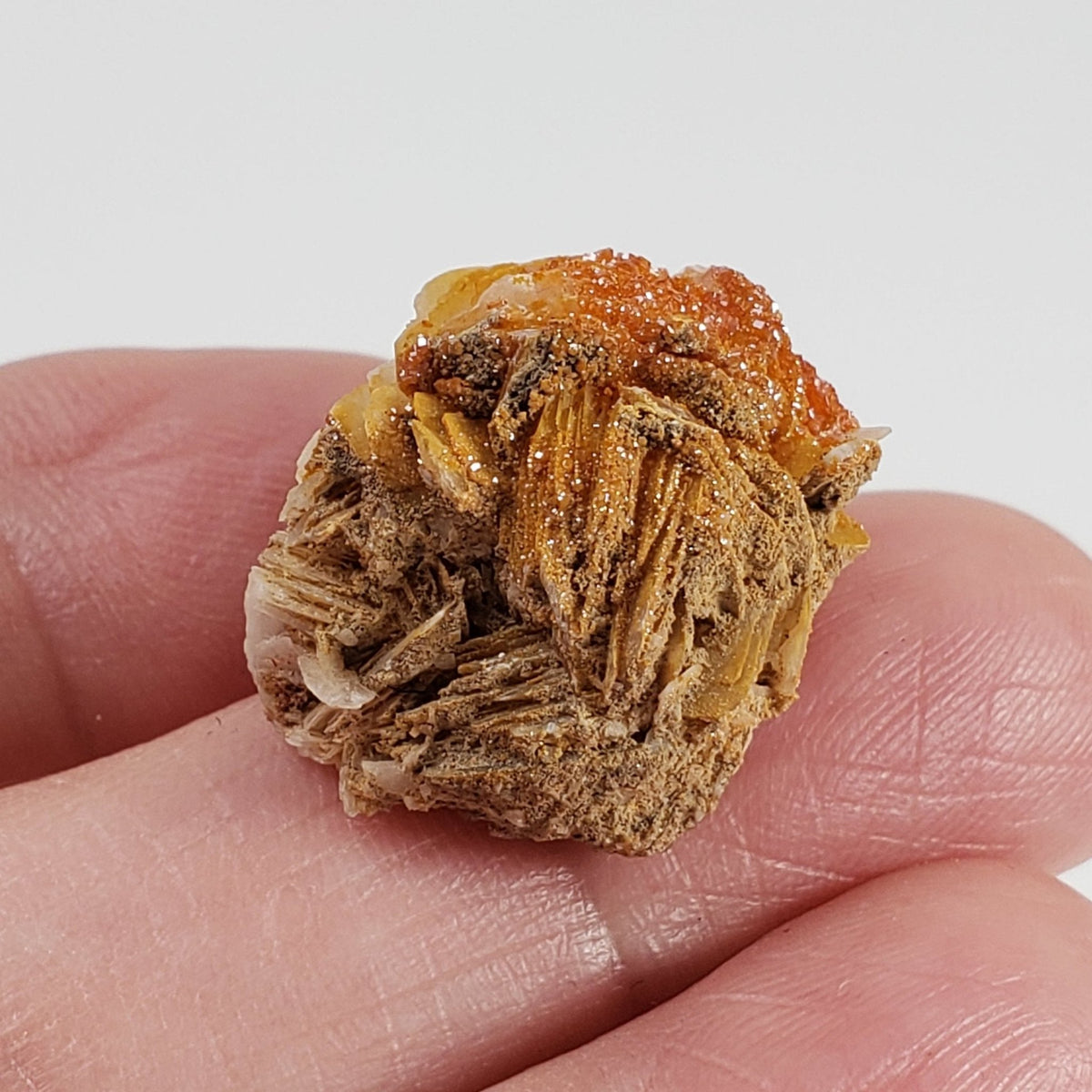 Vanadinite on Barite Crystal | 10.2 grams | Mibladen, Morocco 4