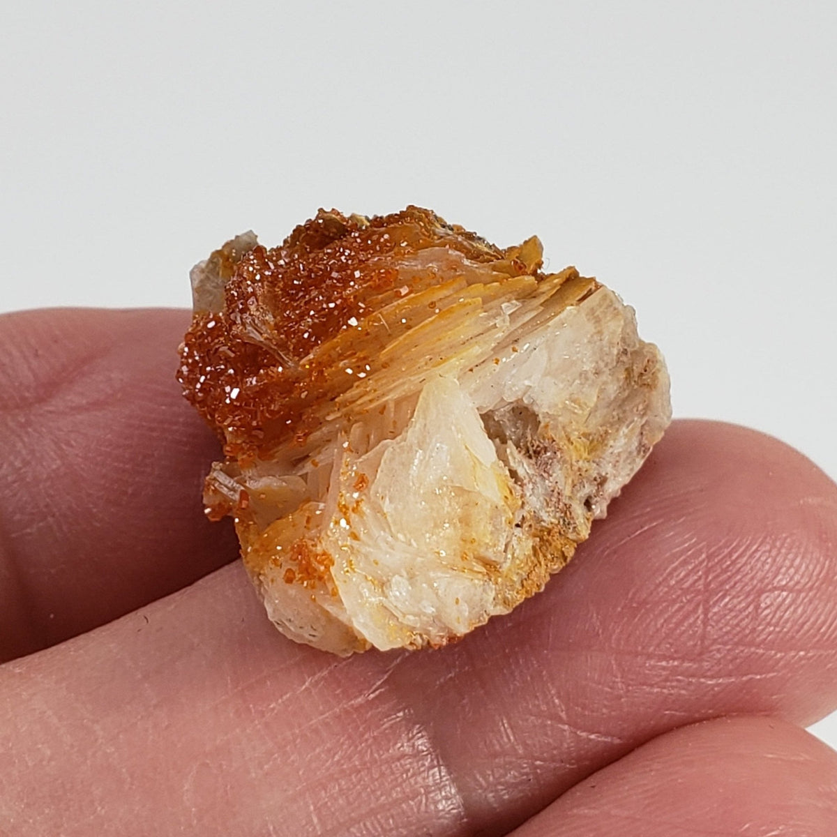 Vanadinite on Barite Crystal | 10.2 grams | Mibladen, Morocco 2